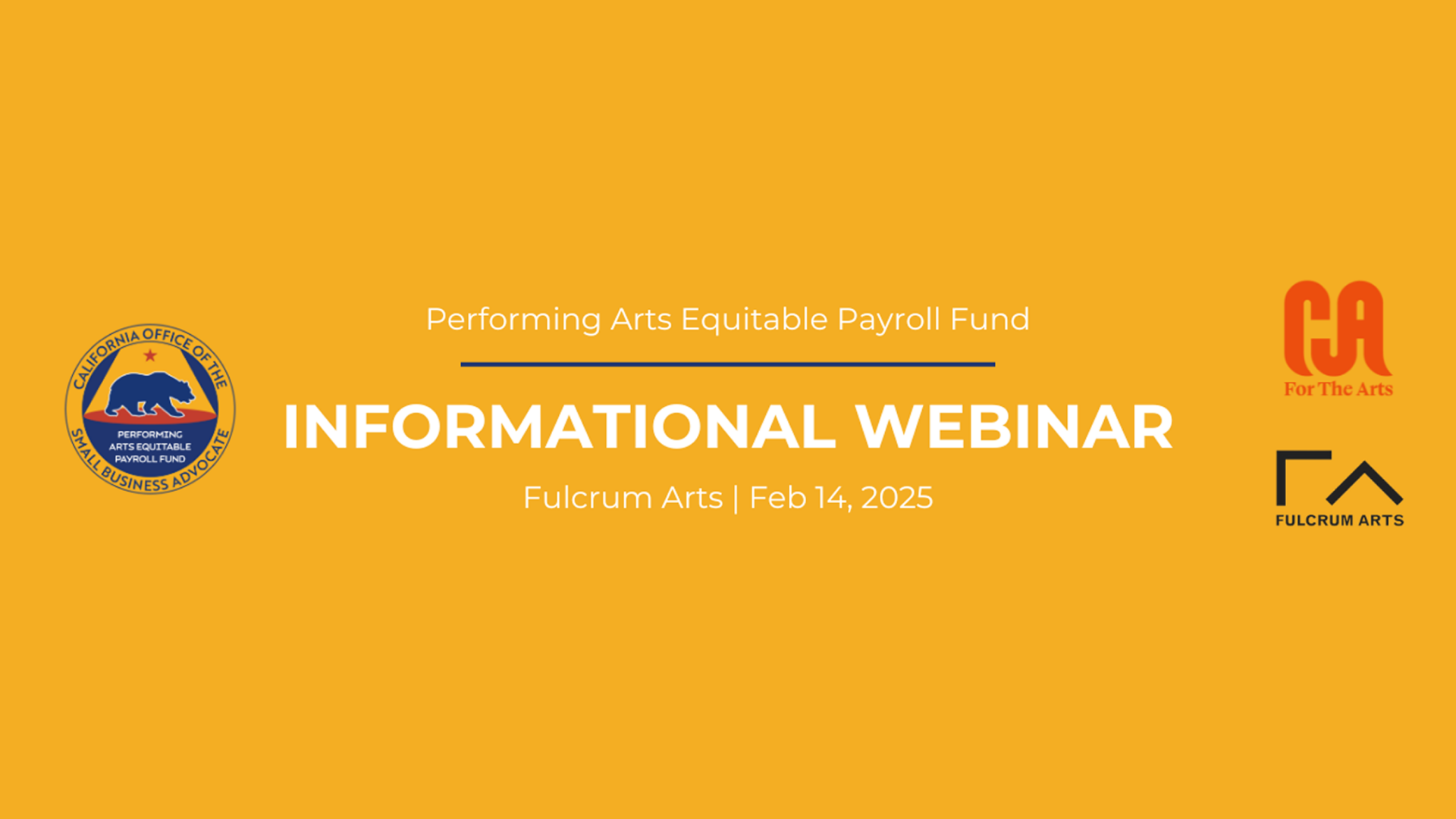 Performing Arts Equitable Payroll Fund (PAEPF) Informational Webinar